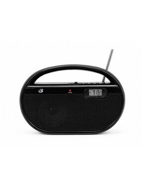 GPX, Inc. R602B Portable AM/FM Radio with Digital Clock and Line Input (Black)